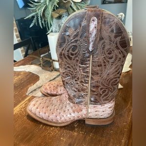 Fenoglio full ostrich quill boots